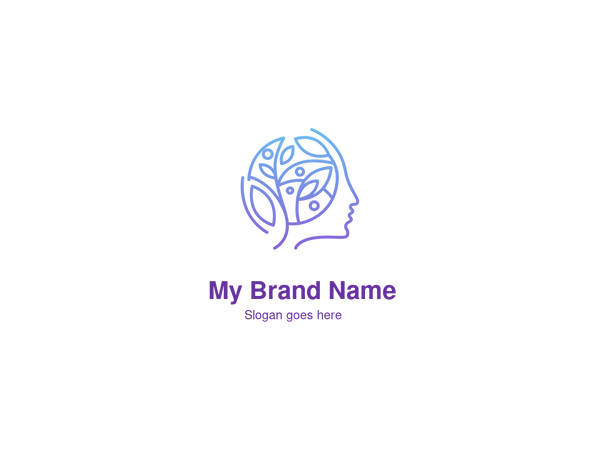 A Mindful Leaf and Face Logo Design